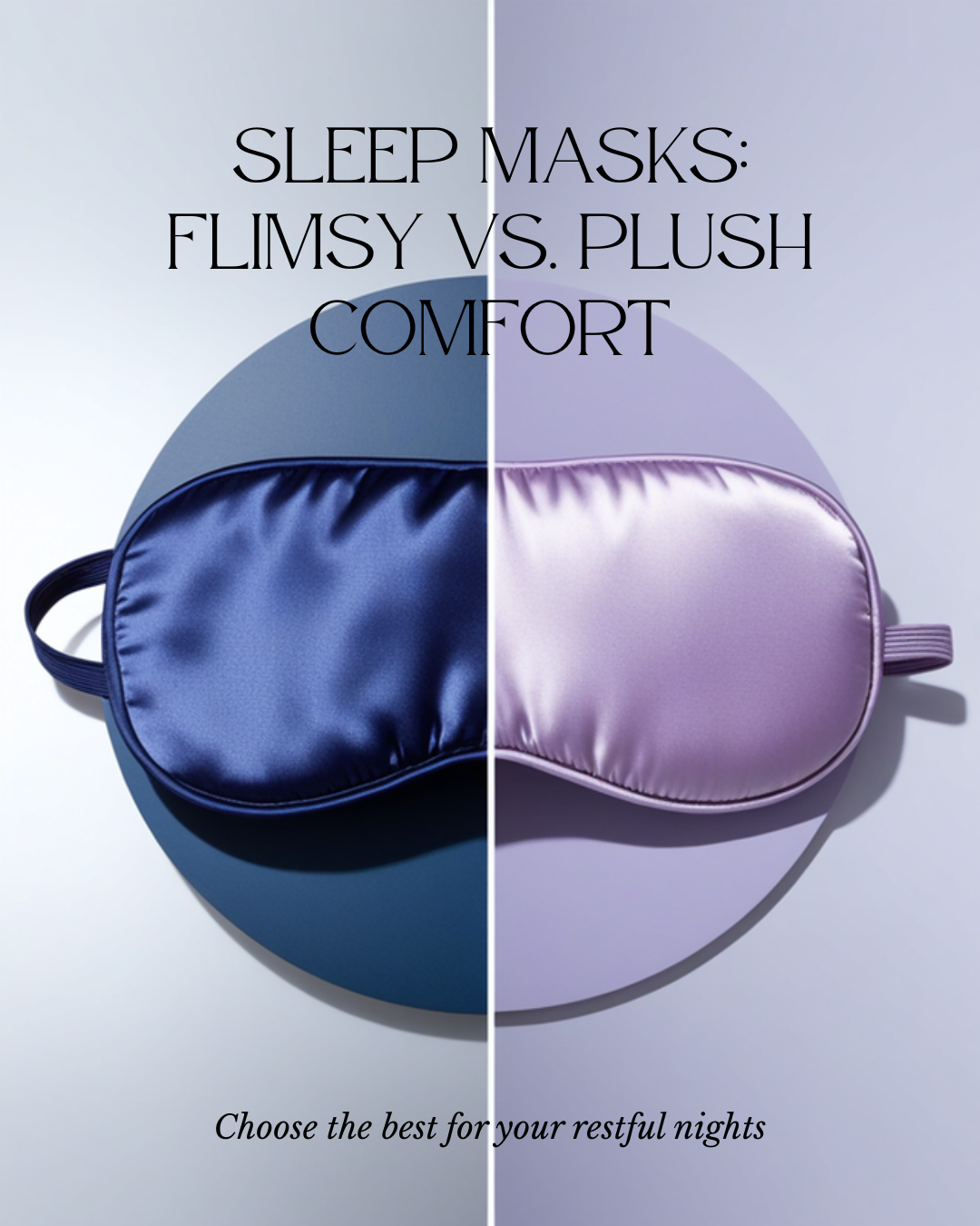 Comparison of ordinary sleep mask versus DreamWeight plush weighted mask