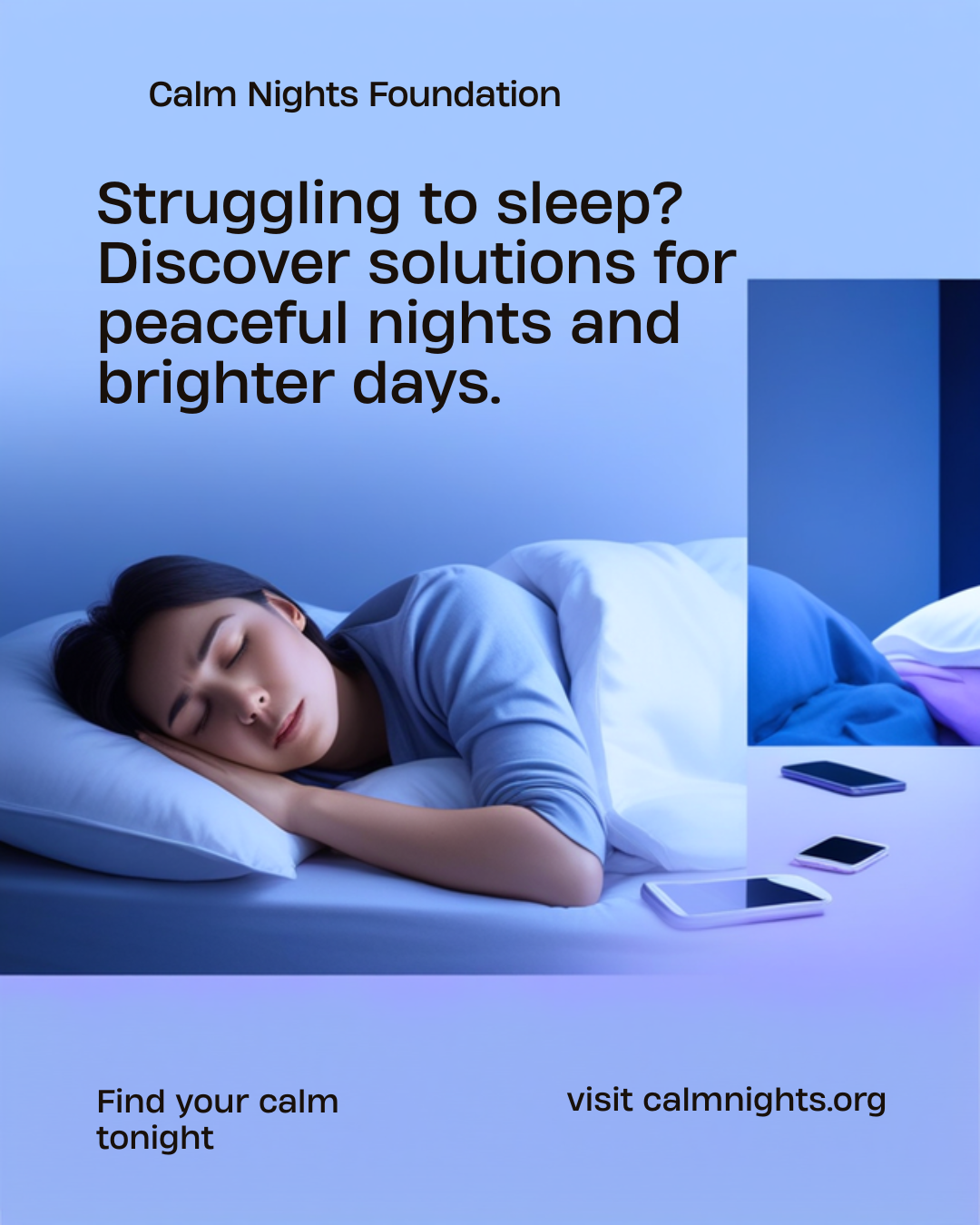 Person struggling to sleep at night - the problem DreamWeight solves