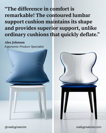 Comparison of ordinary cushion versus SpineRest ergonomic lumbar cushion