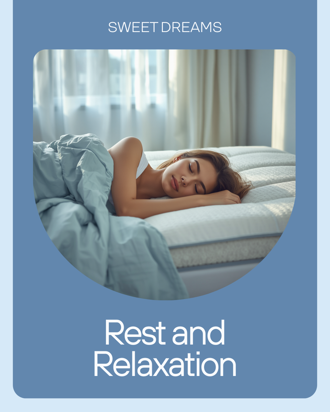 Person sleeping deeply and comfortably on PlushTop mattress topper