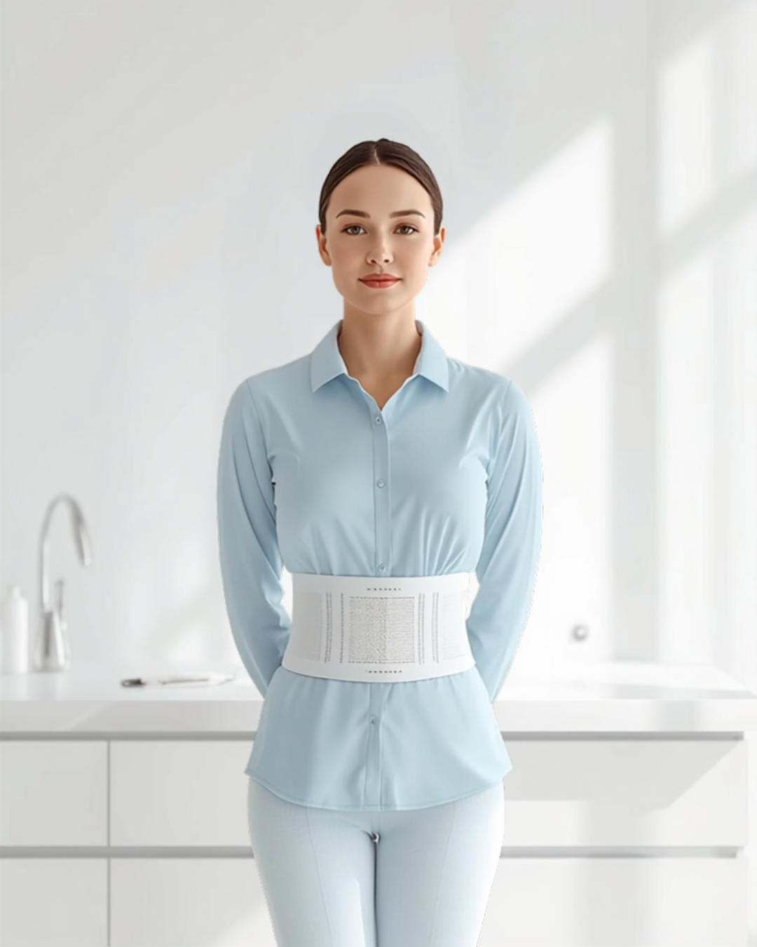 Person standing confidently with upright posture using PostureFix