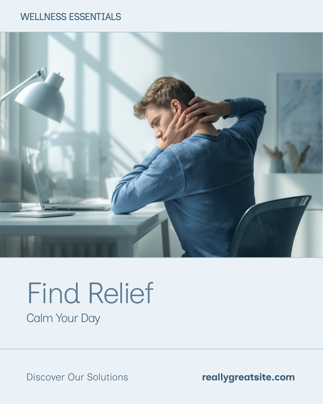 Person experiencing neck pain at desk - the problem CervaCloud solves