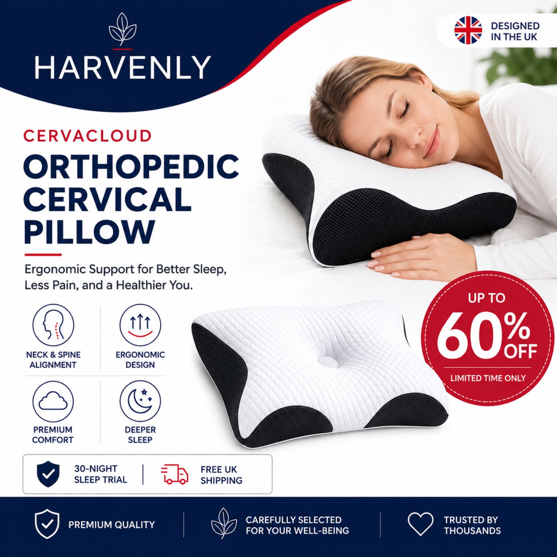 CervaCloud cervical support pillow